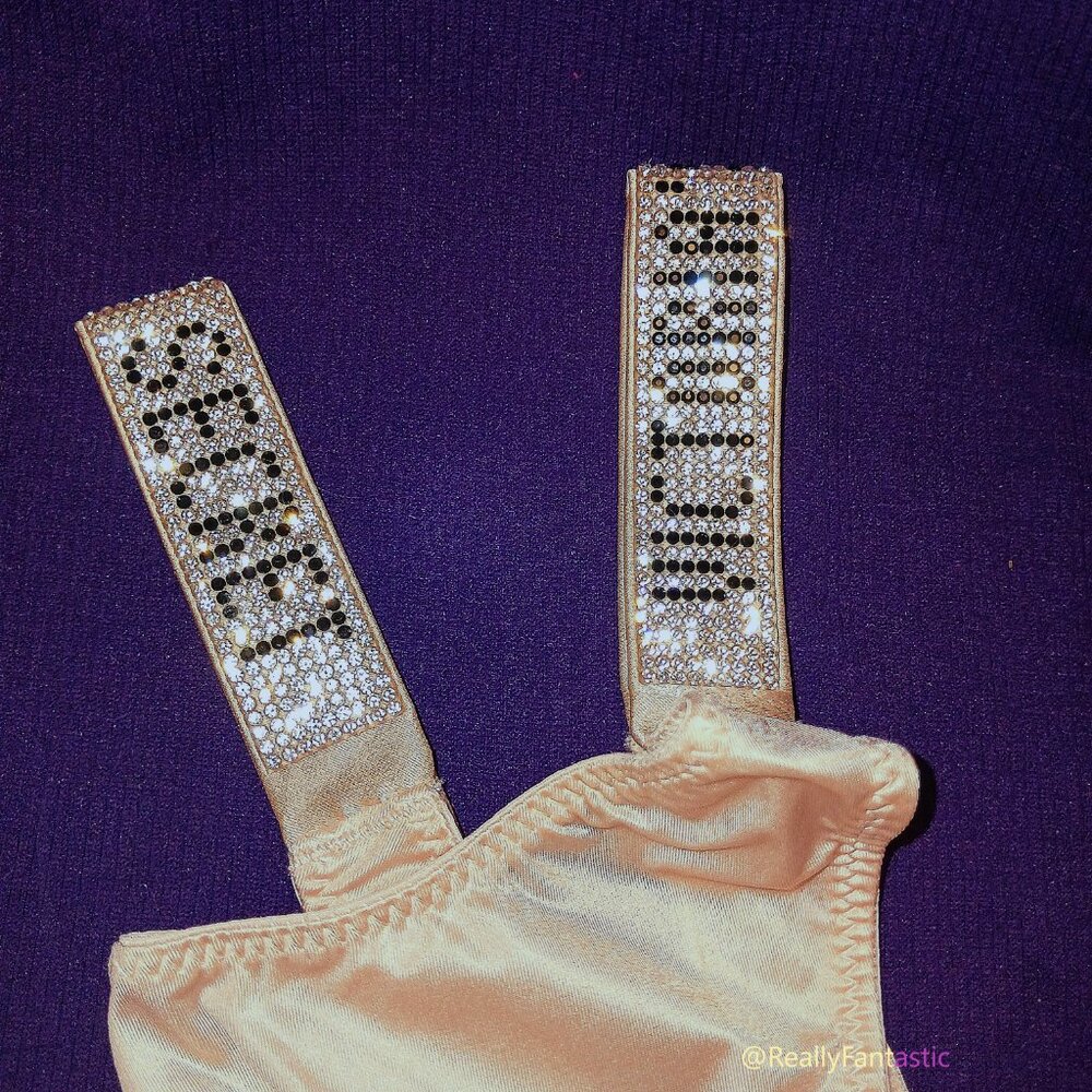 RHINESTONE Thong CRYSTAL Victoria's Secret Shine GLAM strap Bling Panty exotic